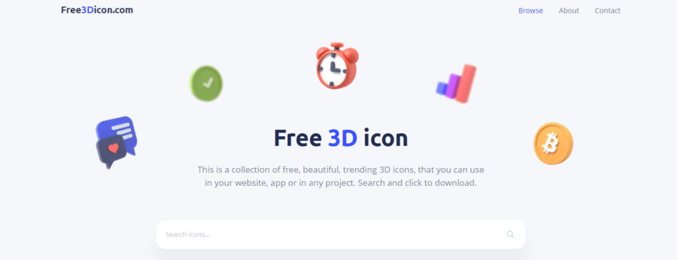 سایت Free 3D icon