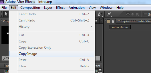Copy-image in after effects