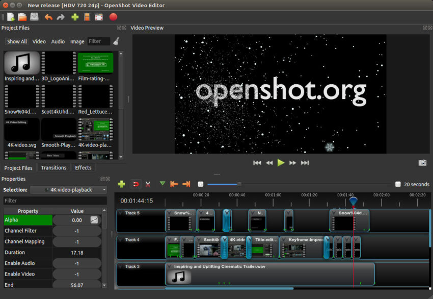 آشنایی با نرم افزار OpenShot