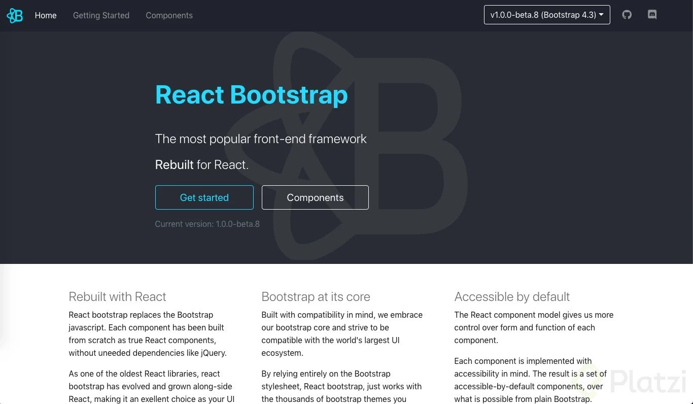 فریم ورک React Bootstrap